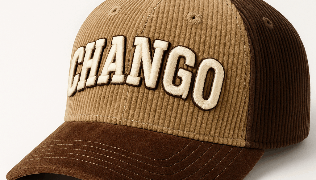 Beige Corduroy _CHANGO_ Snapback Cap