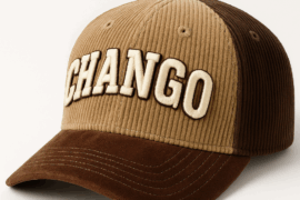 Beige Corduroy _CHANGO_ Snapback Cap