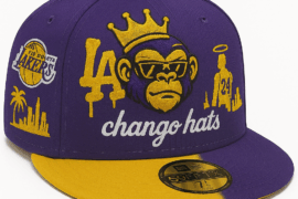 Lakers-Inspired Cap with Monkey Mascot